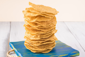 Mexican food. Corn tostadas.