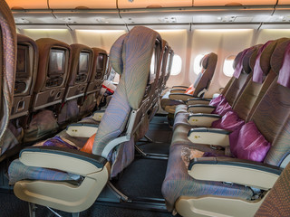 The Economy class cabin seats in Emirates Airline
