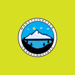 Fototapeta premium creative mountain logo icon vector design