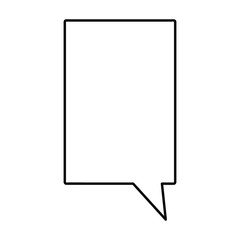 square speech bubble. linear icon.