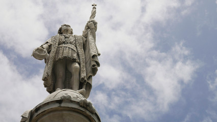 Fototapeta na wymiar Statue of Christopher Columbus, San Juan, Puerto Rico