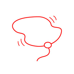 Lasso tool mini line, icon, background and graphic