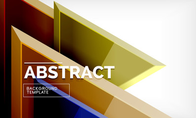 Tech futuristic geometric 3d shapes, minimal abstract background