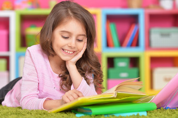 schoolgirl doing homework