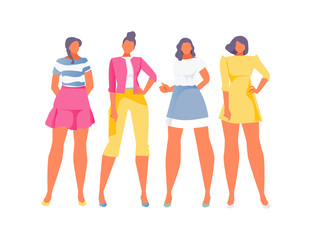 Obraz premium Fashionable summer girls