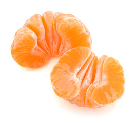 Orange mandarin or tangerine fruit isolated on white background