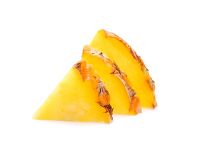 Pineapple slices isolated