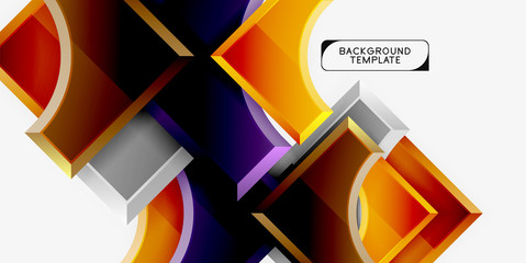 Geometrical 3d shapes background