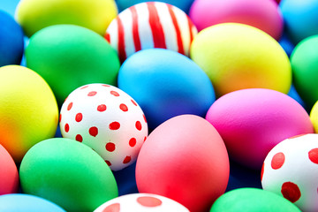 Painted Easter eggs background