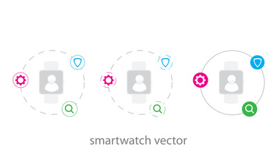 Fototapeta premium smartwatch vector illustration concept. flat design style
