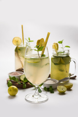 Shikanji is lemonade originating from the Punjab/India. Also known as shikanjvi or Nimbu Pani or sherbet. popular summer cold drink