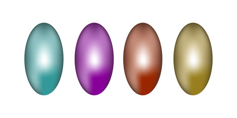 realistic blank easter egg vector