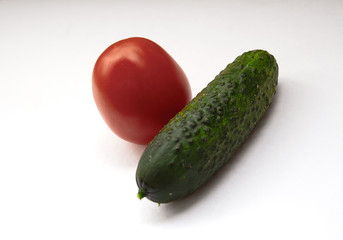 vegetables, tomato, cucumber, freshness, tomato, green, red, still life