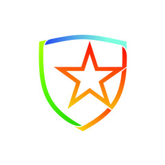 Star Shield Logo Vector