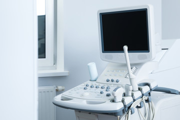 Fototapeta na wymiar Modern ultrasound machine in office. Diagnostic technique