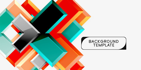 Fototapeta premium Glossy arrows geometric background