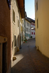 Fototapeta na wymiar Gasse in der Stadt Olten, Kanton Solothurn, Schweiz