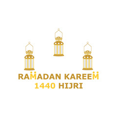 Golden Ramadan Islamic icon logo template 