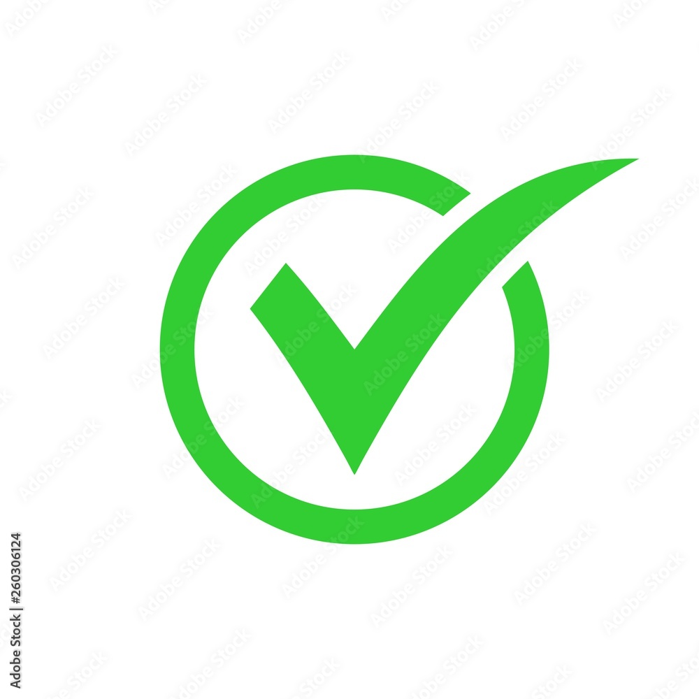 Wall mural check list button icon. check icon vector. check mark icon