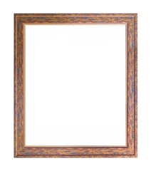 Fototapeta premium Wooden frame for paintings, mirrors or photo isolated on white background