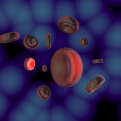 blood cell blue background