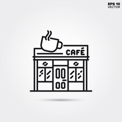 Café line icon vector