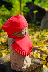 Sculpture in autumn park