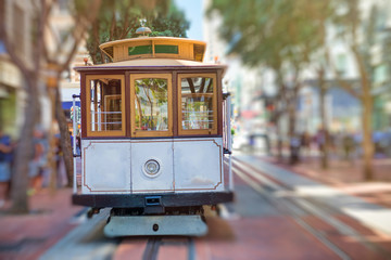 San Francisco Cable Car in Market Street