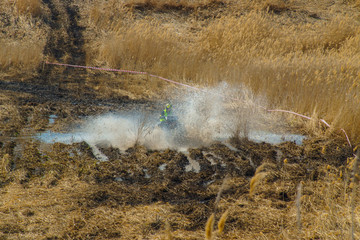 extreme sport off-road quad racing