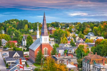 Papier Peint photo Lavende Montpelier, Vermont, USA ville skyline