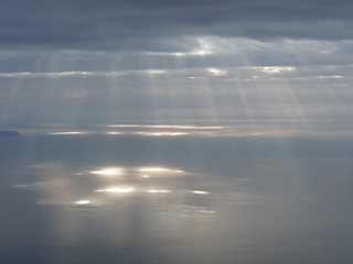 rays of light above the sea