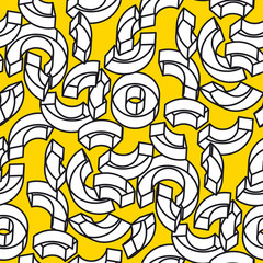 Abstract 3D color seamless pattern