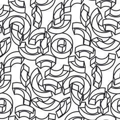 Geometric 3D seamless pattern