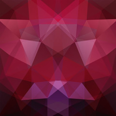 Background of red, purple, brown geometric shapes. Purple mosaic pattern. Vector EPS 10. Vector illustration