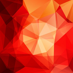 Fototapeta premium Polygonal vector background. Can be used in cover design, book design, website background. Vector illustration. Red, orange colors.