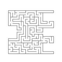 Abstact labyrinth. Educational game for kids. Puzzle for children. Maze conundrum. Find the right path. Vector illustration.