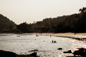 A small bay in phuket in the evening