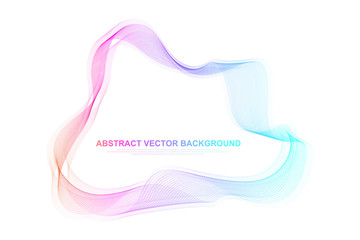 Abstract colorful wave lines background. Geometric template for your design brochure, flyer, report, website, banner. Vector illustration
