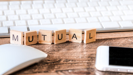  Letters on wooden pieces : mutual