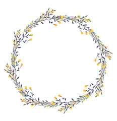 Watercolor floral wreath 