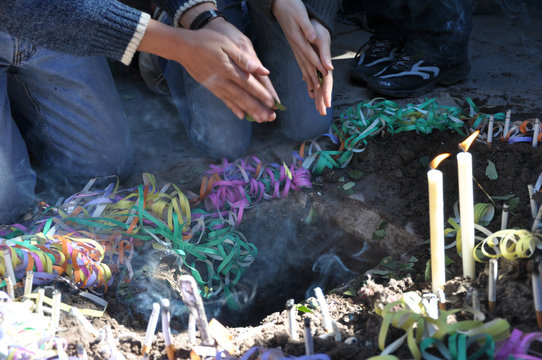 Pachamama ritual at Tilcara