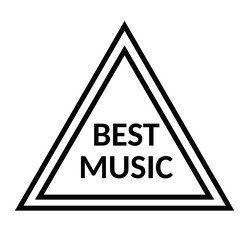 BEST MUSIC stamp on white