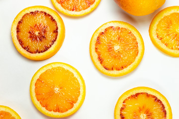 red orange in the section of the ring