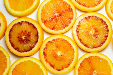 red orange in the section of the ring