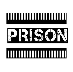 Fototapeta premium PRISON stamp on white