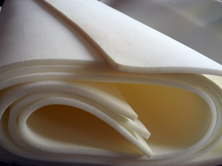 White foam rubber roll