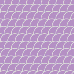 Fototapeta premium Seamless pattern in oriental motifs in shades of purple, fish scales background, vector illustration