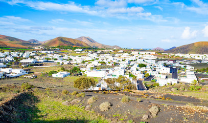 Fototapeta na wymiar Small town Uga on Lanzarote Island, Canary Islands, Spain
