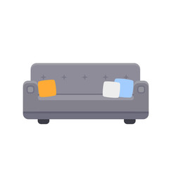 Vector illustration of couch icon with pillows