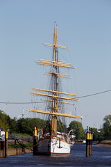 Training ship Germany, Sailing ship, Vegesack, Bremen, Germany, Europe